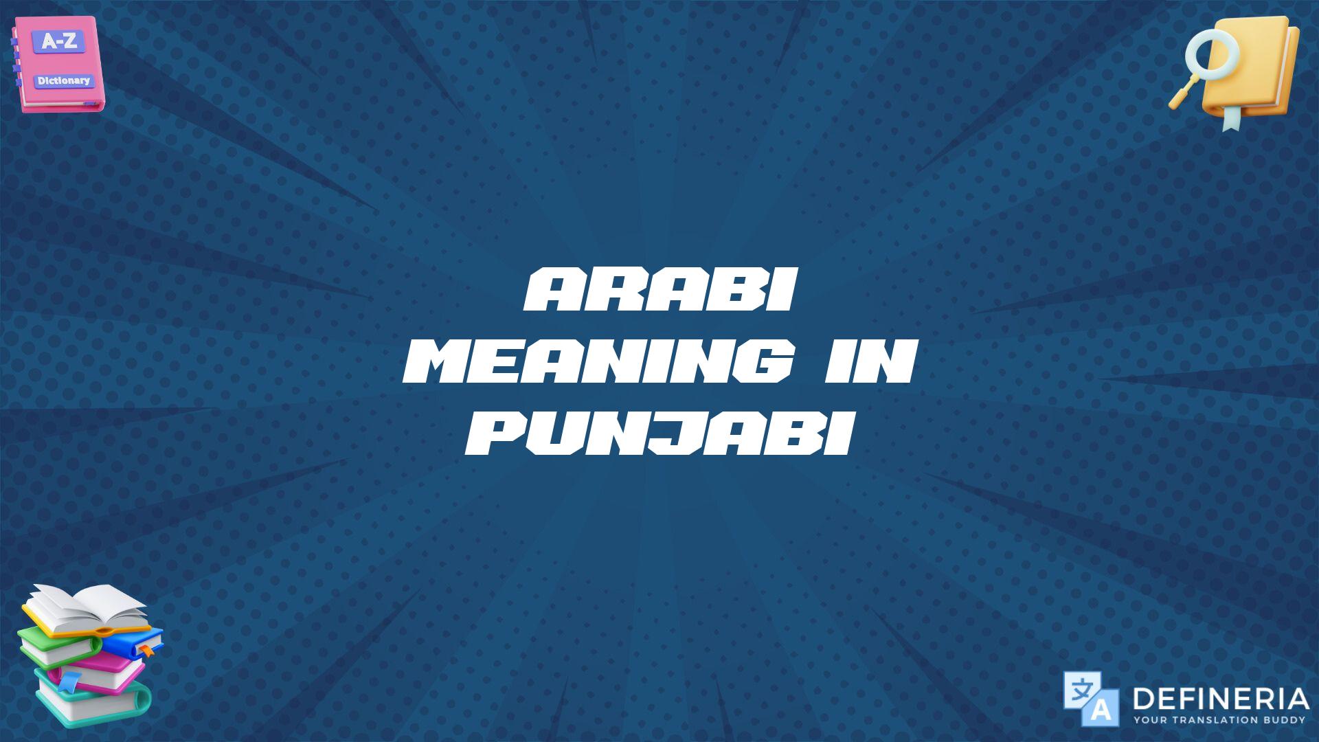 Arabi Meaning In Punjabi